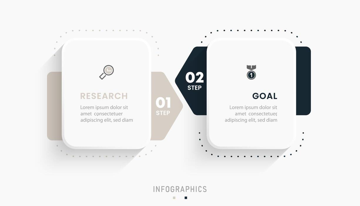 2 Step Infographic Vector Art, Icons, and Graphics for Free Download