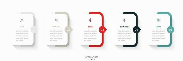 plantilla de diseño de etiquetas infográficas vectoriales con iconos y 4 opciones o pasos. se puede utilizar para diagramas de proceso, presentaciones, diseño de flujo de trabajo, banner, diagrama de flujo, gráfico de información. vector