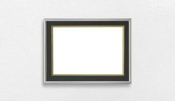 picture frame on with white walls photo