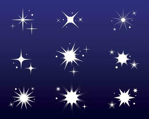 Set of groups of shining stars in the galaxy