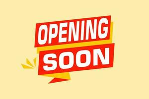 opening soon banner template design. Festive template can be used for invitation cards, flyers, posters. vector