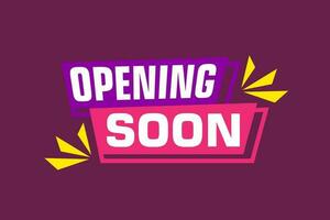 opening soon banner template design. Festive template can be used for invitation cards, flyers, posters. vector
