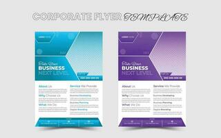 Professional Corporate business flyer template design free Vector