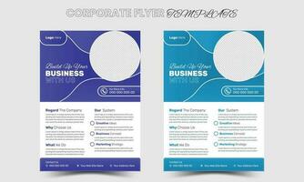 Professional Corporate business flyer template design free Vector. Creative, modern, minimal flyer template vector