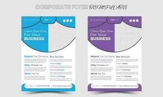 Corporate business flyer template design free Vector
