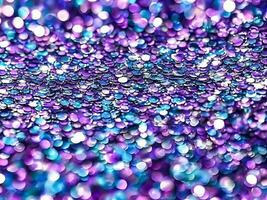 sequins close up macro abstract background with-blue sequins and lilac color photo