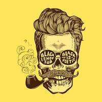 Clásico calaveras conjunto aislado. mano dibujado línea Arte vector ilustración. cráneo Clásico diseño para camisetas pegatinas y similar productos foto