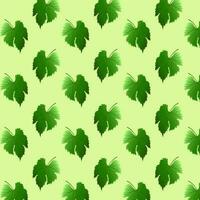 Seamless pattern grape leaves. Green leaf. Vector illustration