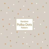 Seamless Brown And White Random Polka Dots Pattern vector