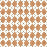 Brown And White Seamless Argyle Pattern vector