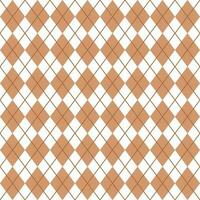 Brown And White Seamless Argyle Pattern vector