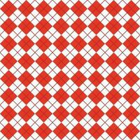 Simple Red And White Seamless Argyle Pattern vector