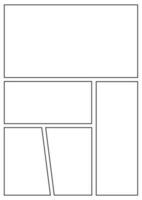 Manga storyboard layout A4 template for rapidly create papers and comic book style page 8 vector