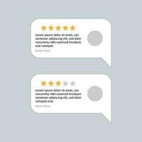 Simple Review comment template vector