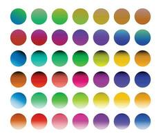 Simple gradient color range in form of circles vector