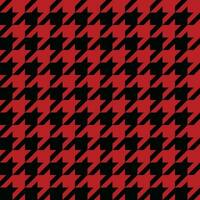 Seamless Red And Black Houndstooth Pattern vector