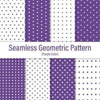 Elegant Purple And White Seamless Geometric Pattern Set vector