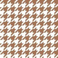 Seamless Brown And White Houndstooth Pattern vector