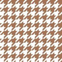 Seamless Brown And White Houndstooth Pattern vector