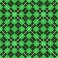 Simple Dark Green Seamless Argyle Pattern vector