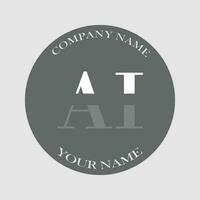 initial AI logo letter monogram luxury hand drawn vector