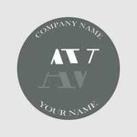 initial AV logo letter monogram luxury hand drawn vector