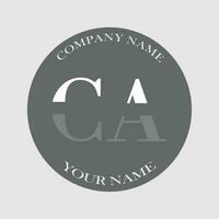 initial CA logo letter monogram luxury hand drawn vector