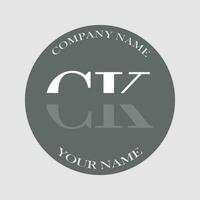 initial CK logo letter monogram luxury hand drawn vector