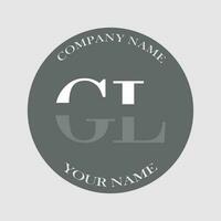 initial GL logo letter monogram luxury hand drawn vector