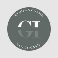 initial GI logo letter monogram luxury hand drawn vector