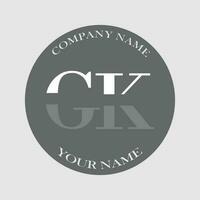 initial GK logo letter monogram luxury hand drawn vector