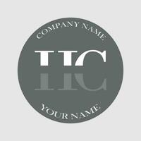 initial HC logo letter monogram luxury hand drawn vector