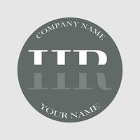 initial HR logo letter monogram luxury hand drawn vector