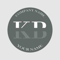 initial KB logo letter monogram luxury hand drawn vector