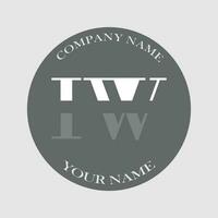 initial IW logo letter monogram luxury hand drawn vector