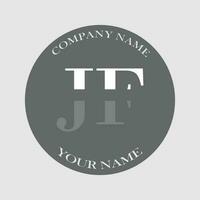 initial JF logo letter monogram luxury hand drawn vector