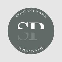 initial SP logo letter monogram luxury hand drawn vector