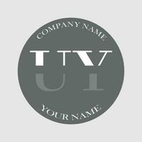 initial UY logo letter monogram luxury hand drawn vector