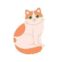 Cute cat. Domestic pets, feline activities. vector