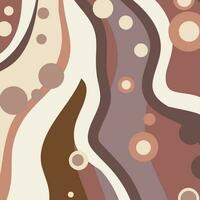 Chocolate wavy swirl background. Abstract chocolate waves, brown color flow. Vector illustration