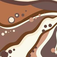 Chocolate wavy swirl background. Abstract chocolate waves, brown color flow. Vector illustration