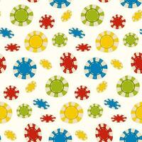 Pattern with casino chips.Vector seamless pattern with colored casino chips on a transparent background vector