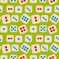 Dice seamless pattern. texture for fabric, wrapping, textile, wallpaper, apparel. Vector illustration.