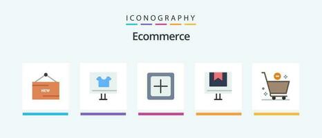 Ecommerce Flat 5 Icon Pack Including delivery. box. commerce. plus. increase. Creative Icons Design vector