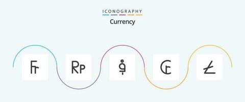 Currency Flat 5 Icon Pack Including cryptocurrency. lite coin. afghan. money. cash vector