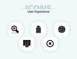 User Experience Glyph Icon Pack 5 Icon Design. full . remove . setting. search vector