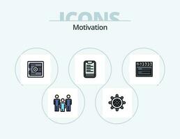 Motivation Line Filled Icon Pack 5 Icon Design. . money. happy. dollar. motivation vector