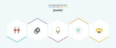 Jewellery 25 Flat icon pack including . jewelry. jewelry. bracelet. ring vector