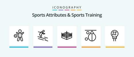 Sports Atributes And Sports Training Line 5 Icon Pack Including pocket. cue. water. billiards. net. Creative Icons Design vector