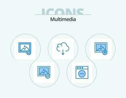 Multimedia Blue Icon Pack 5 Icon Design. . . photo. upload. image vector